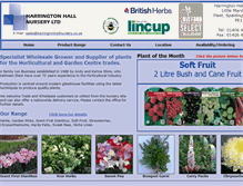 Tablet Screenshot of harringtonhallnursery.co.uk